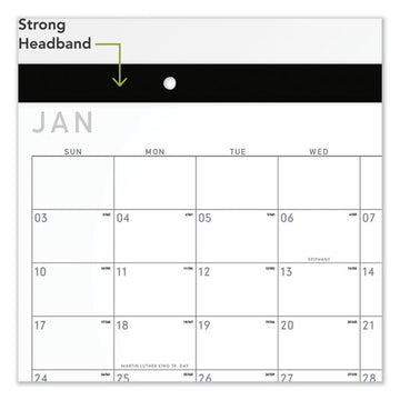 AT-A-GLANCE® Contemporary Monthly Desk Pad, 22 X 17, White Sheets, Black Binding-corners,12-month (jan To Dec): 2022 freeshipping - TVN Wholesale